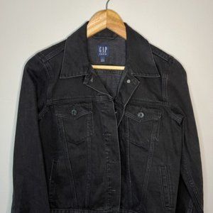 Gap, Denim Washed Black Jacket, Petite Size 2